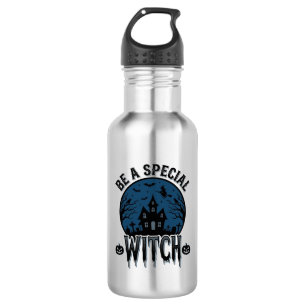 Botella De Agua Diseño de grabado vintage de bruja especial de Hal
