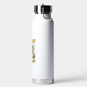 Botella De Agua Diseño de grabado vintage de tortuga marina para c