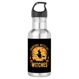 Botella De Agua Diseño de Halloween Colgando Con Mis Brujas (2)