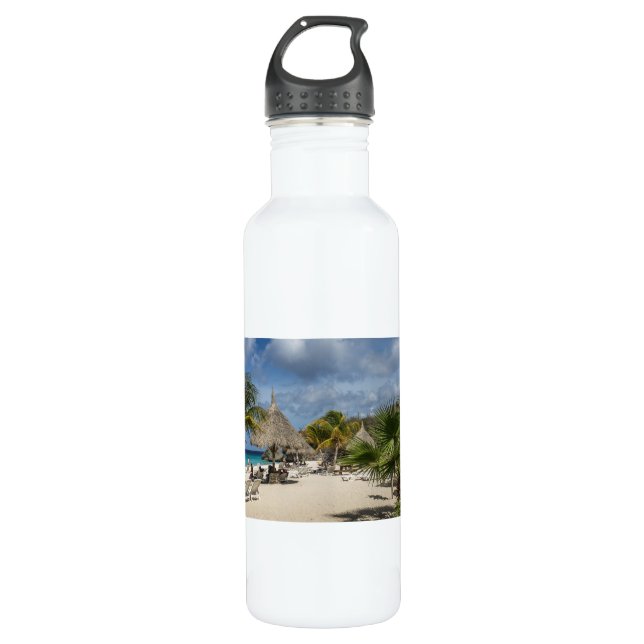 Botella De Agua Diseño de la playa de Curacao (Anverso)