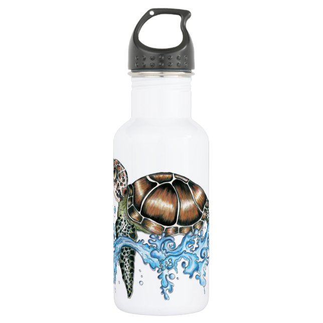 Botella De Agua diseño de la tortuga de mar (Anverso)