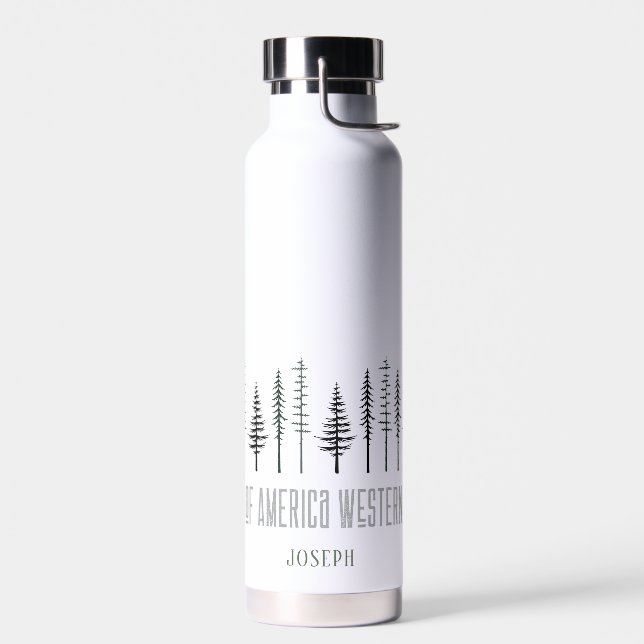 Botella De Agua Diseño de línea de árbol de Wraparound (Izquierdo)