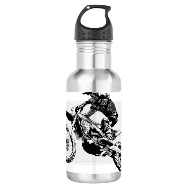 Botella De Agua Diseño de Motocross Racer (Anverso)
