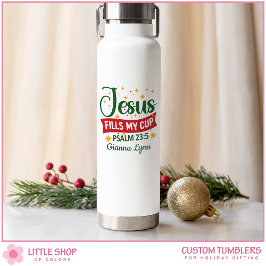 Botella De Agua Diseño de Navidad Cristiano Personalizado