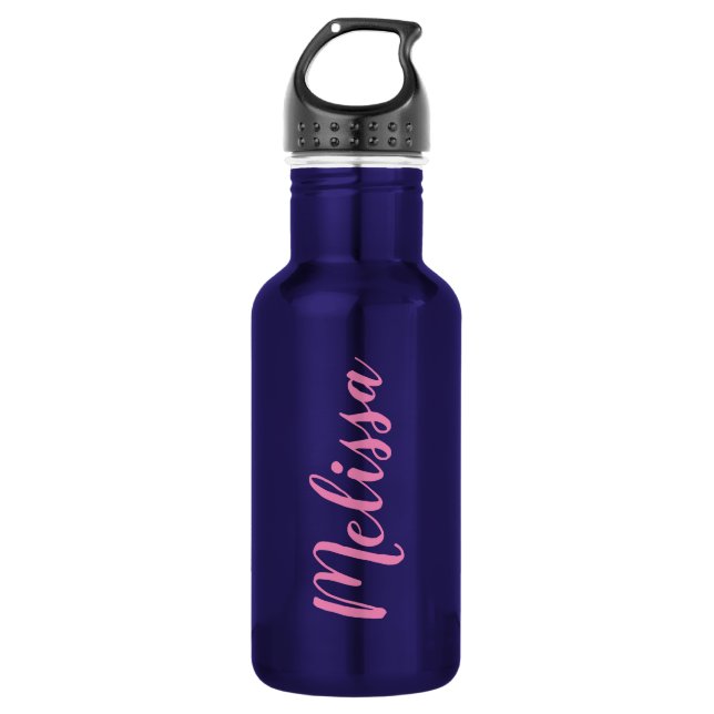 Botella De Agua Diseño de nombres de caligrafía personalizados (Anverso)