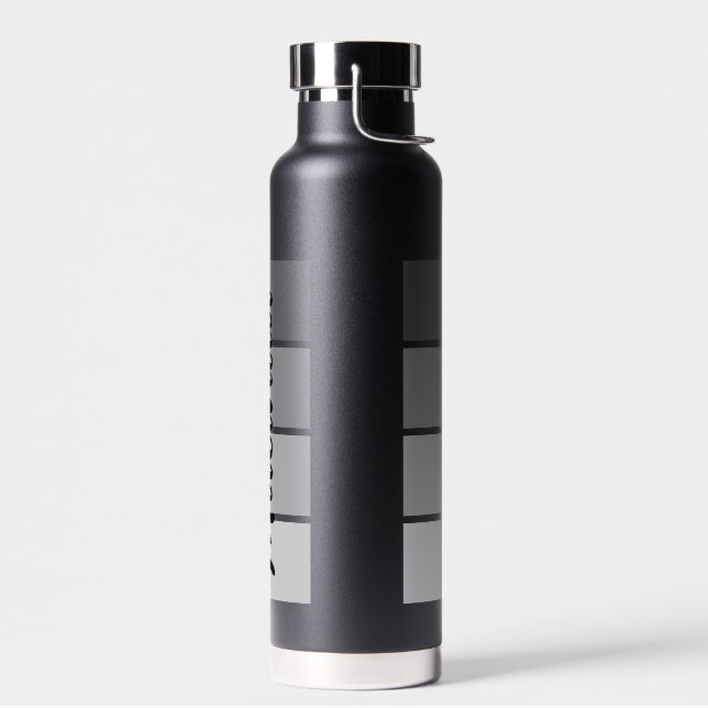 Botella De Agua Diseño de nombres de guiones modernos - Minimalist (Izquierdo)