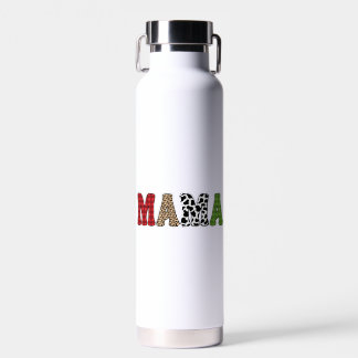 Botella De Agua Diseño de patrón de cuadros de Mama Christmas