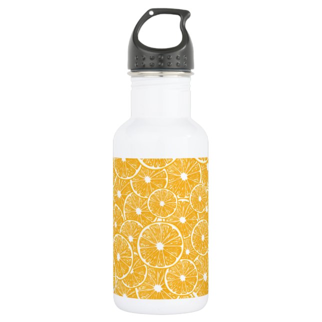 Botella De Agua diseño de patrones de cortes de naranja (Anverso)