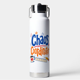 Botella De Agua Diseño de Profesor Coordinador de Caos Regreso a C
