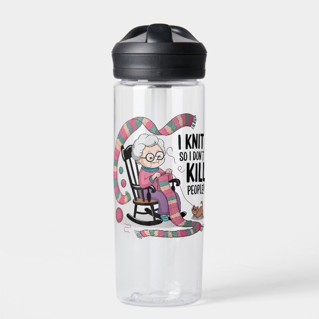 Botella De Agua Diseño de punto de nieta divertida (Delante)