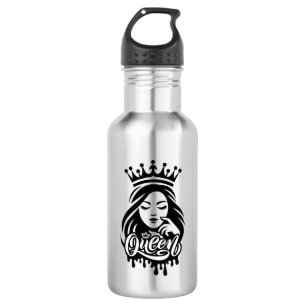 Botella De Agua Diseño de Reina – Corona Real Elegante