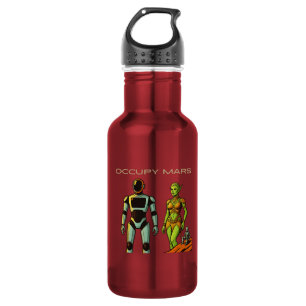 Botella De Agua Diseño de robot humanoide futurista