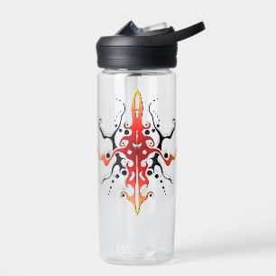Botella De Agua Diseño de tatuaje tribal de máscara abstracta - ro