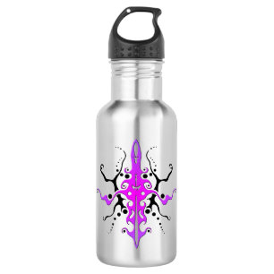 Botella De Agua Diseño de tatuajes tribales de mascarilla abstract