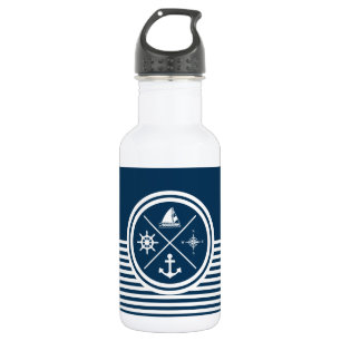 Botella De Agua Diseño de temática náutica