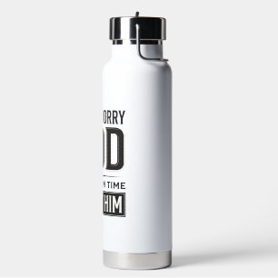 Botella De Agua Diseño de tipografía cristiana Dios siempre está a