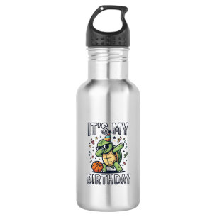 Botella De Agua Diseño de vector de fiesta de baloncesto de tortug