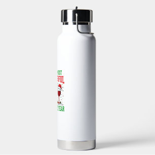 Botella De Agua Diseño de vino tinto navideño maravilloso