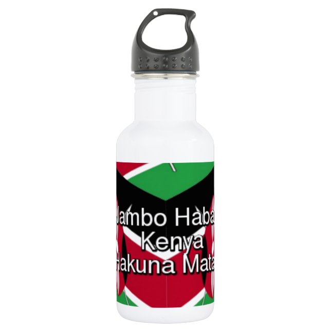 Botella De Agua Diseño del patrón de arte de la bandera nacional d (Anverso)