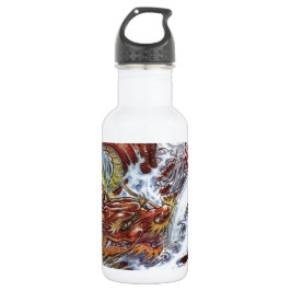 Botella De Agua Diseño del tatuaje del dragón japonés