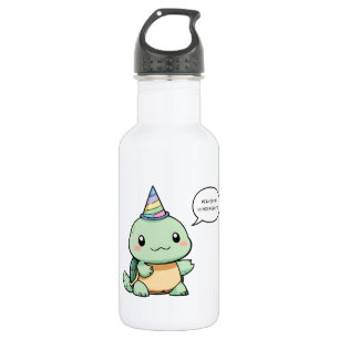 Botella De Agua Diseño divertido de tortuga "Alcancé mi punto máxi