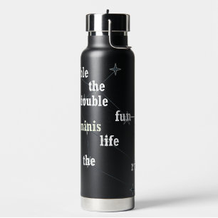 Botella De Agua Diseño divertido e inspirador de Géminis para uso 