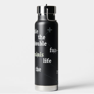 Botella De Agua Diseño divertido e inspirador de Géminis para uso