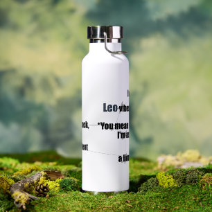 Botella De Agua Diseño divertido e inspirador de Leo para uso diar