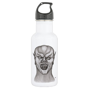 Botella De Agua Diseño en blanco y negro de vampiros