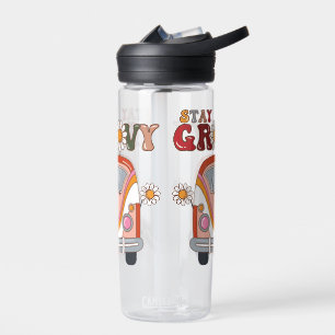Botella De Agua Diseño floral Boho Daisy Flowers Retro Groovy