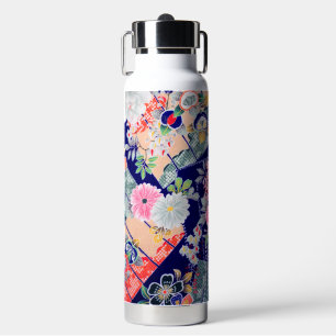 Botella De Agua Diseño floral japonés