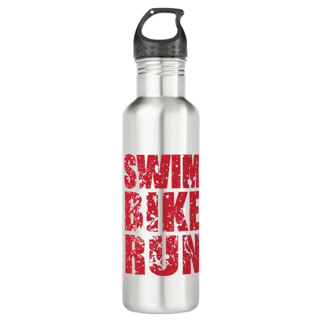 Botella De Agua Diseño genial de triatlón (Anverso)