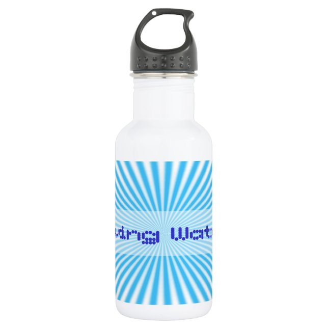Botella De Agua diseño genial explosión de estrellas azul (Anverso)