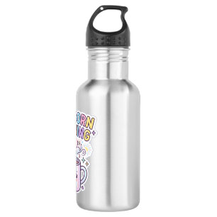 Botella De Agua Diseño Gráfico de Municornio de Unicornio de Mañan