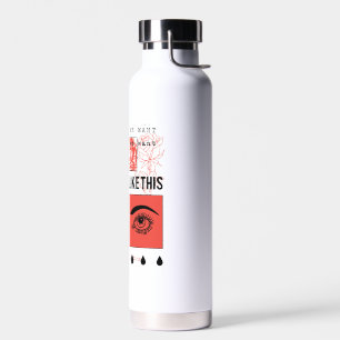 BOTELLA DE AGUA DISEÑO INCREÍBLE DE FLOR Y OJO