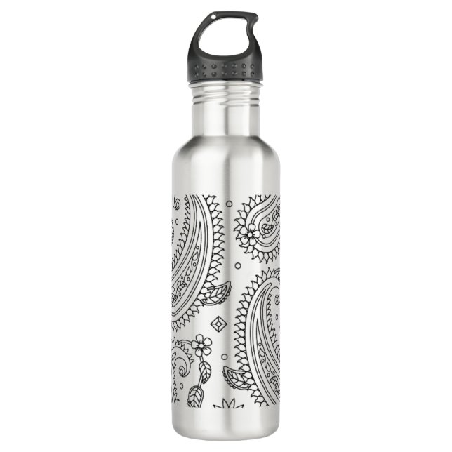 Botella De Agua Diseño inspirado de Paisley (Anverso)