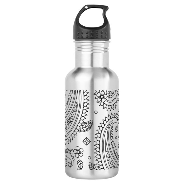 Botella De Agua Diseño inspirado de Paisley (Anverso)