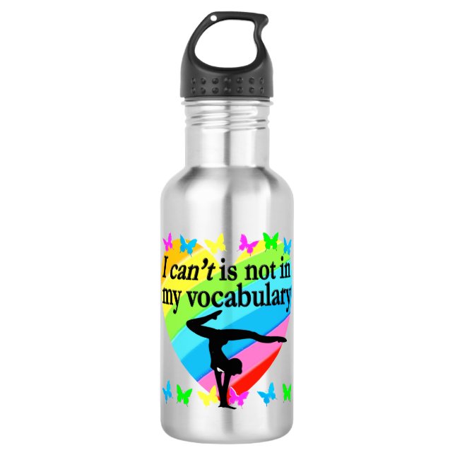 BOTELLA DE AGUA DISEÑO INSPIRADOR CHICA GIMNASTICS (Anverso)