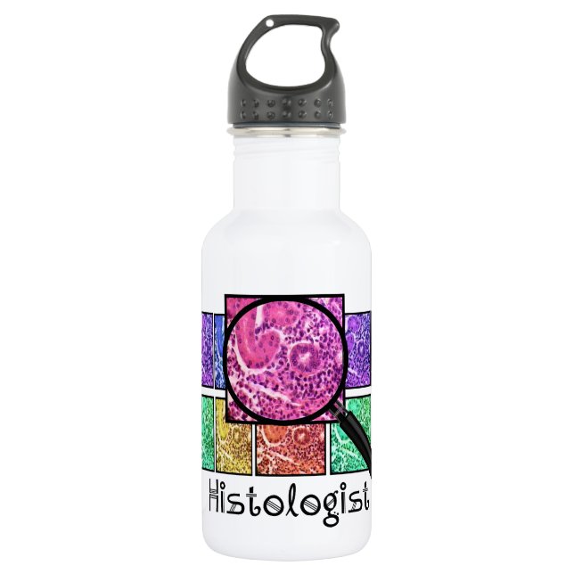 Botella De Agua Diseño magnificado histólogo de las células (Anverso)