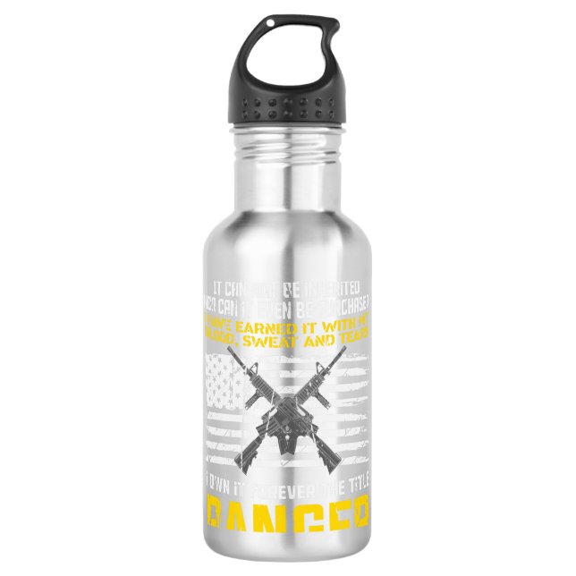 Botella De Agua Diseño militar de rangos (Anverso)