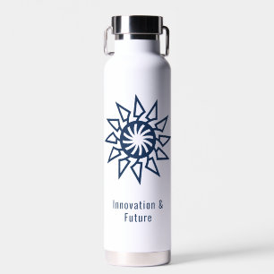 Botella De Agua diseño moderno geométrico de ráfaga solar