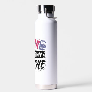 Botella De Agua diseño motivacional de estilo de vida saludable en