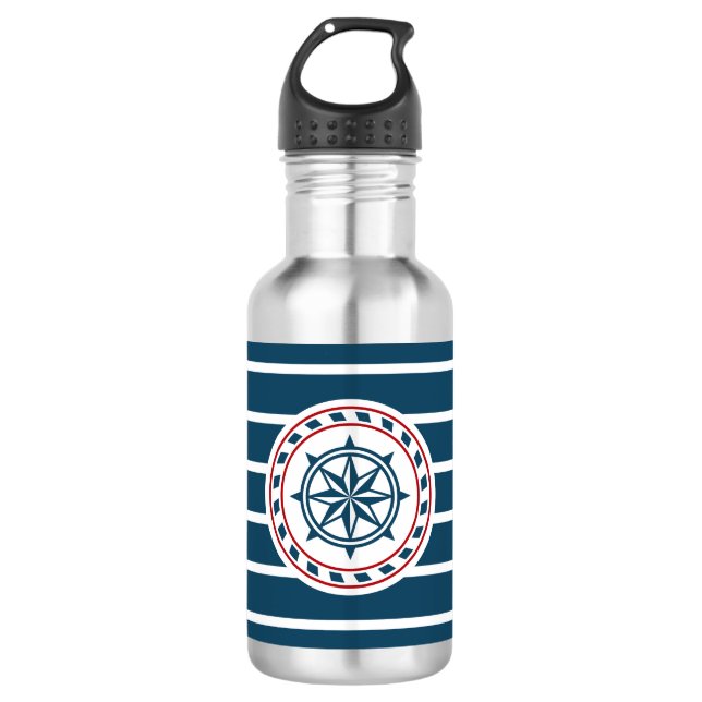 Botella De Agua Diseño náutico (Anverso)