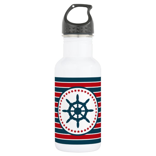Botella De Agua Diseño náutico (Anverso)