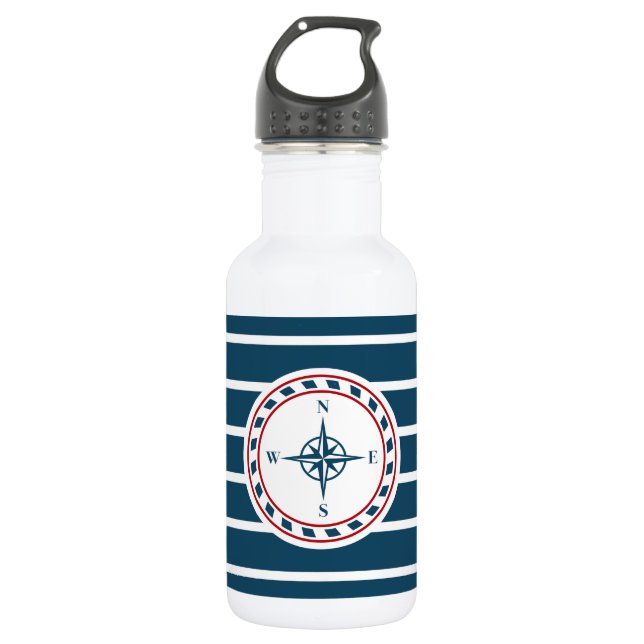 Botella De Agua Diseño náutico (Anverso)