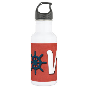 Botella De Agua Diseño náutico de amor