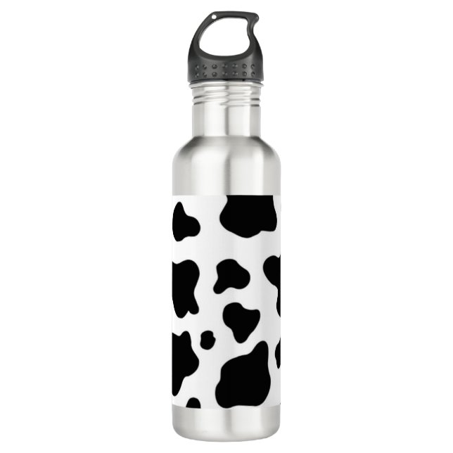 Botella De Agua Diseño Piel de vaca moderno y rústico (Anverso)