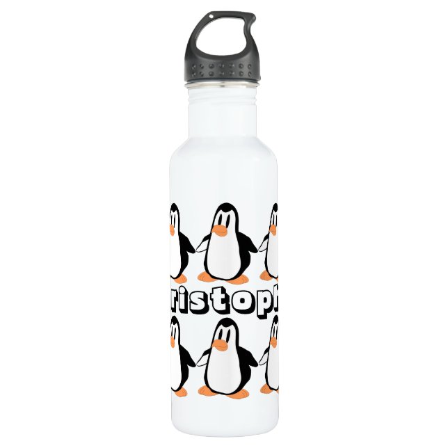 Botella De Agua Diseño pingüino (Anverso)