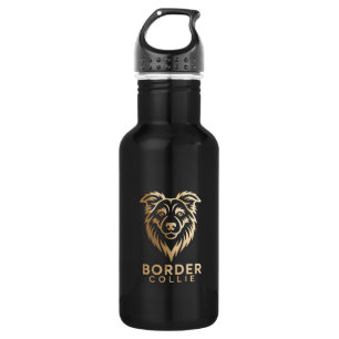 Botella De Agua Diseño Premium de Border en Dorado