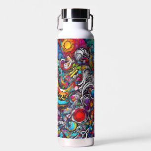 Botella De Agua Diseño Resumen Psicodélico